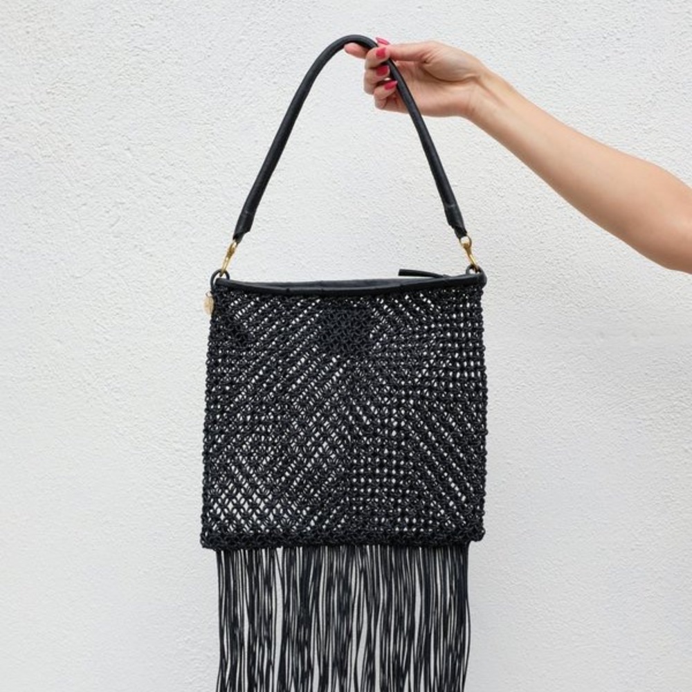 Clare V Black Fringe Bag
